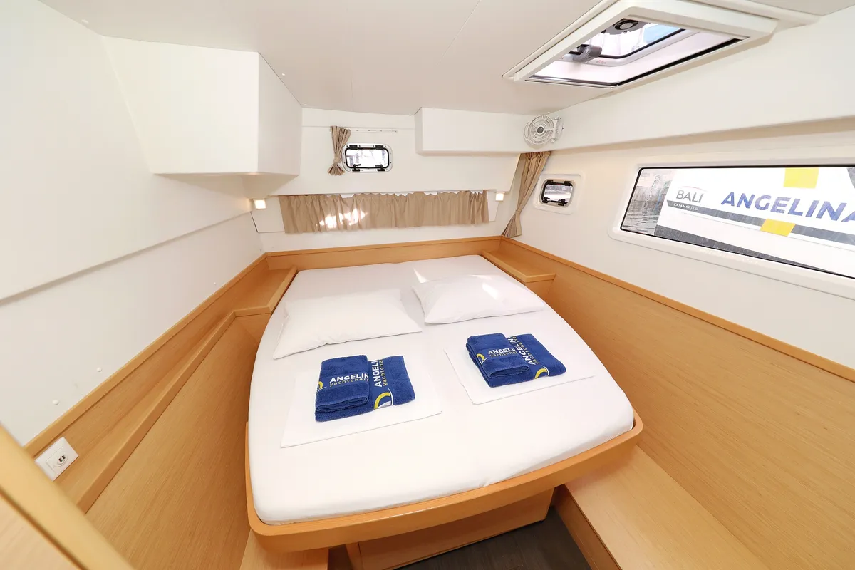Cabin on Demi Doux, a Lagoon 42 catamaran at Grad Trogir, Croatia