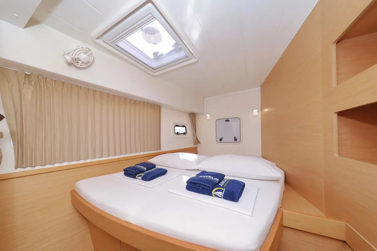 Cabin on Demi Doux, a Lagoon 42 catamaran at Grad Trogir, Croatia