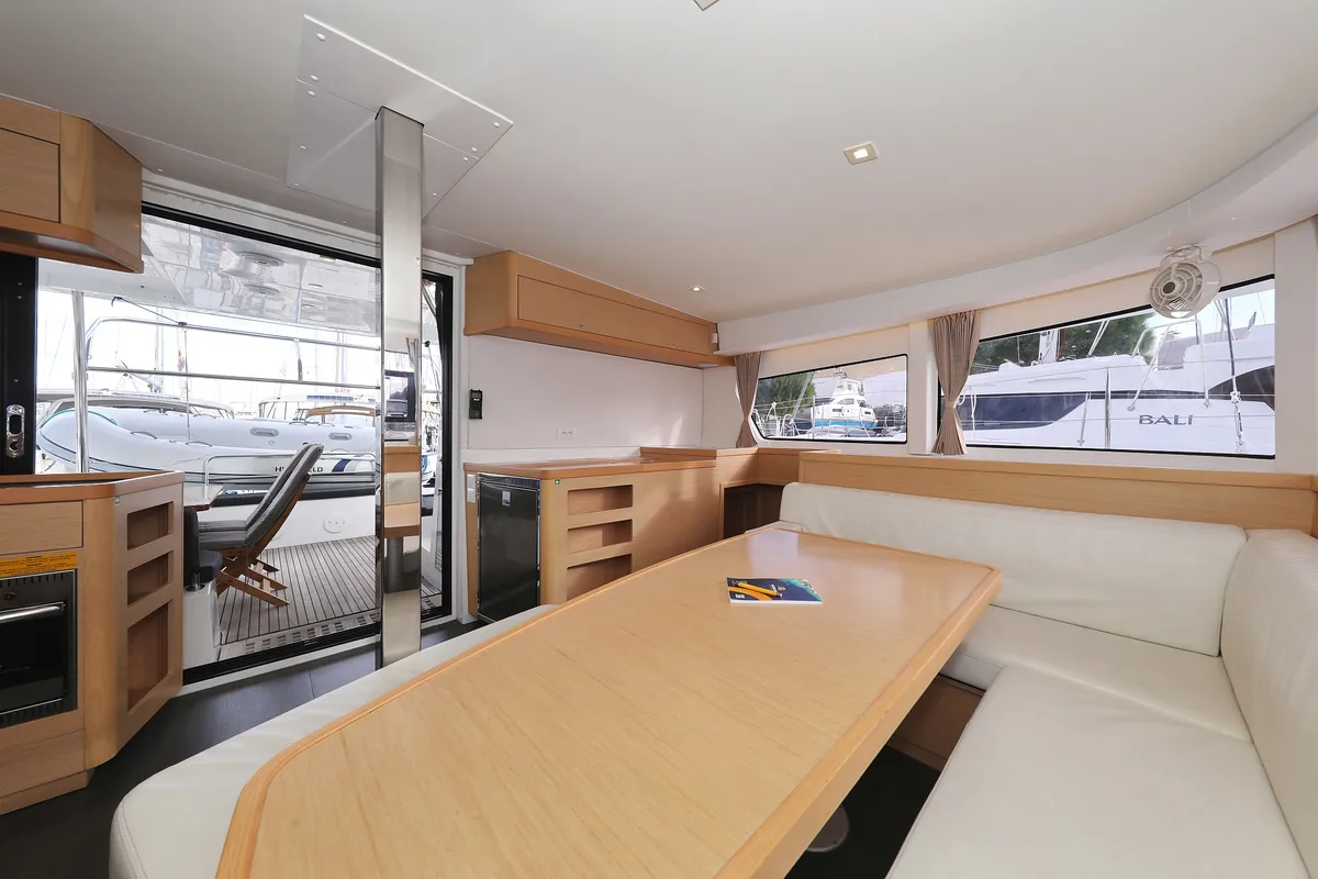 Salon of Demi Doux, a Lagoon 42 catamaran at Grad Trogir, Croatia