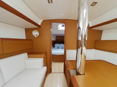 Salon of Carelli, a Jeanneau Sun Odyssey 389 sailboat at Road Town, British Virgin Islands