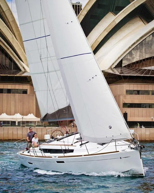 Exterior view of Carelli, a Jeanneau Sun Odyssey 389 sailboat at Road Town, British Virgin Islands