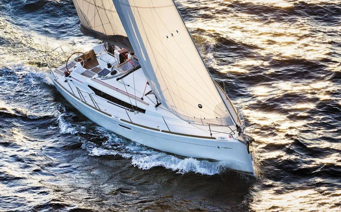 Exterior view of Carelli, a Jeanneau Sun Odyssey 389 sailboat at Road Town, British Virgin Islands