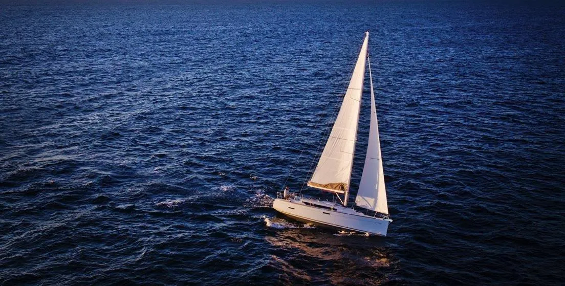 Exterior view of Carelli, a Jeanneau Sun Odyssey 389 sailboat at Road Town, British Virgin Islands