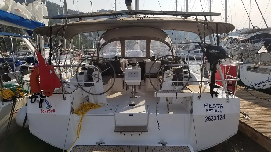 Fiesta, a Bavaria C42 sailboat at Fethiye, Turkey