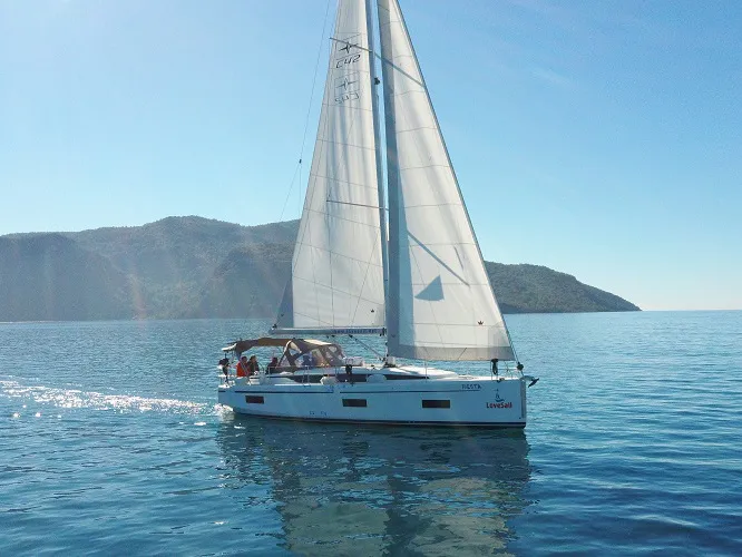 Fiesta, a Bavaria C42 sailboat at Fethiye, Turkey