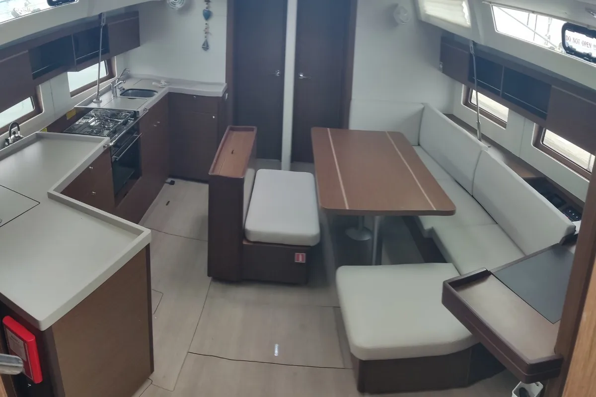 Evgenia, a Beneteau Oceanis 46.1 sailboat at Keramoti, Greece