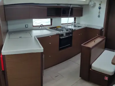 Evgenia, a Beneteau Oceanis 46.1 sailboat at Keramoti, Greece