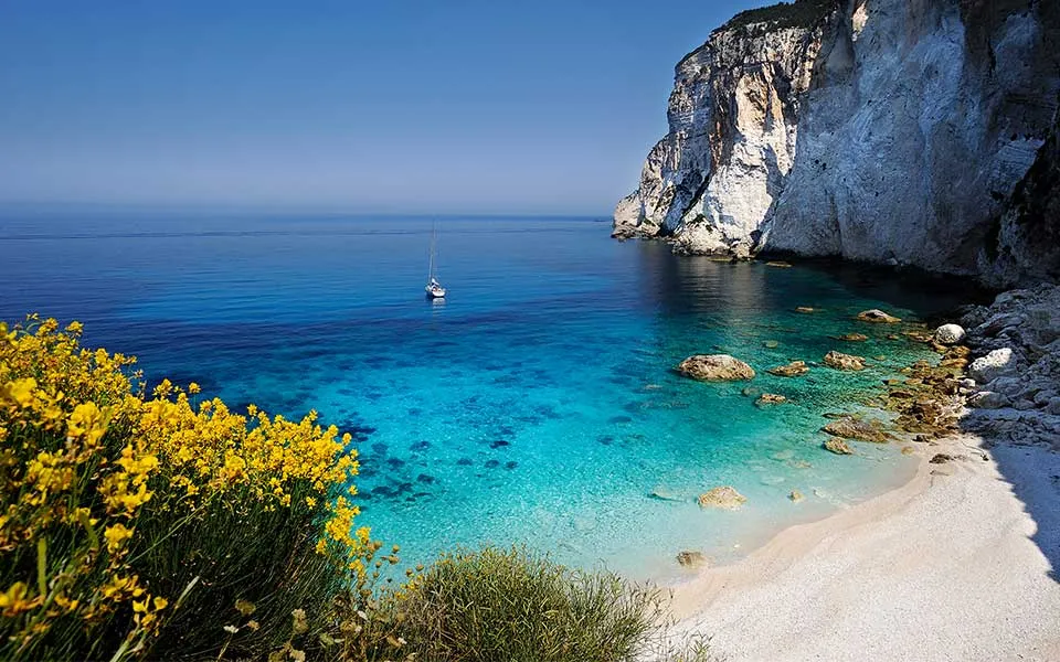 Kolpiskos Kalamitsas Bay in Antipaxos, Greece