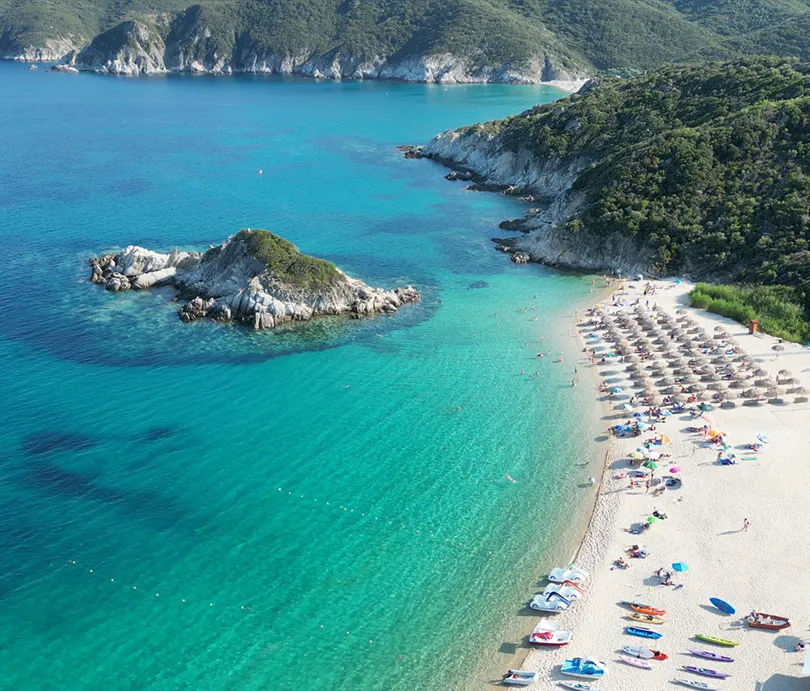 Kalamitsi Bay in Toroni Municipal Unit, Greece