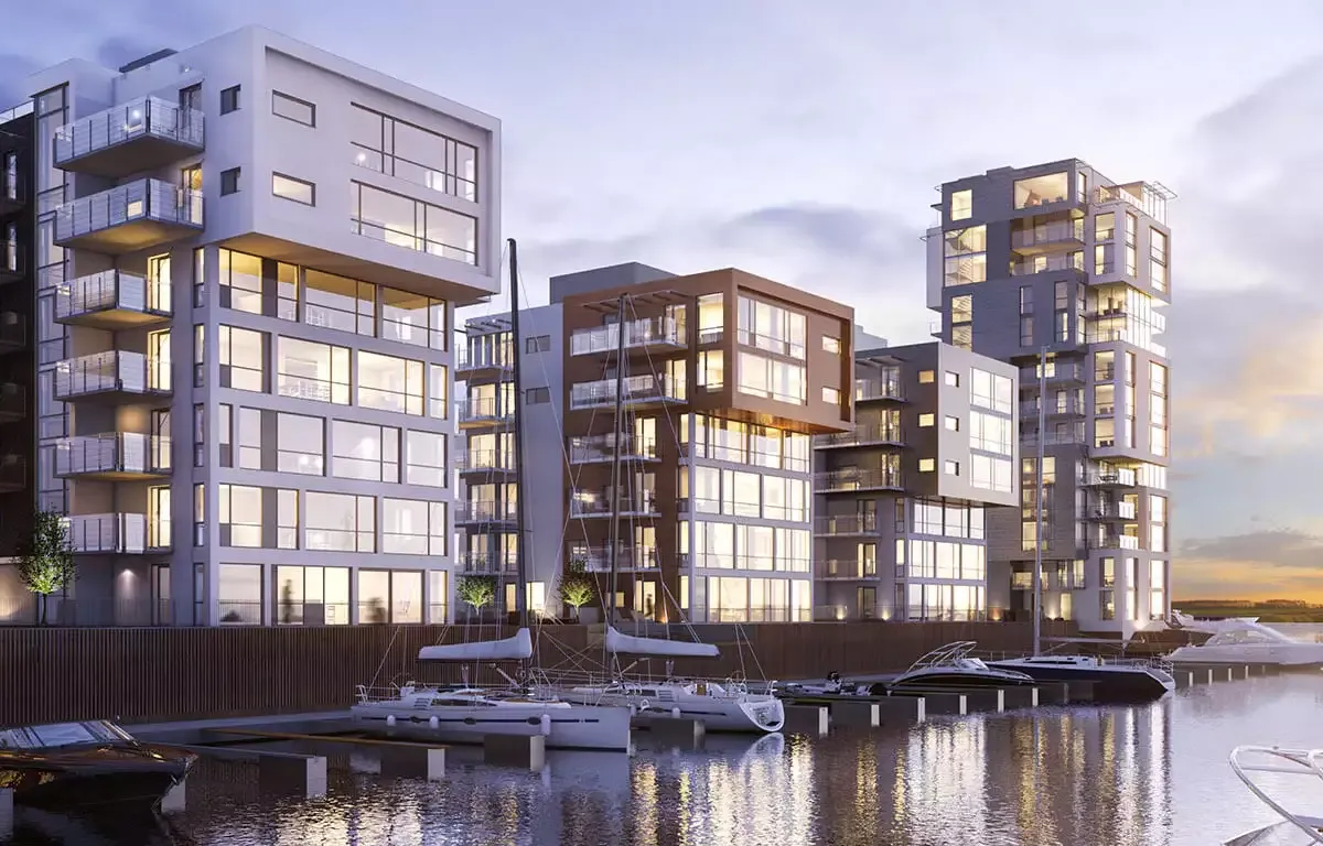 Kaldnes marina in Tønsberg, Norway