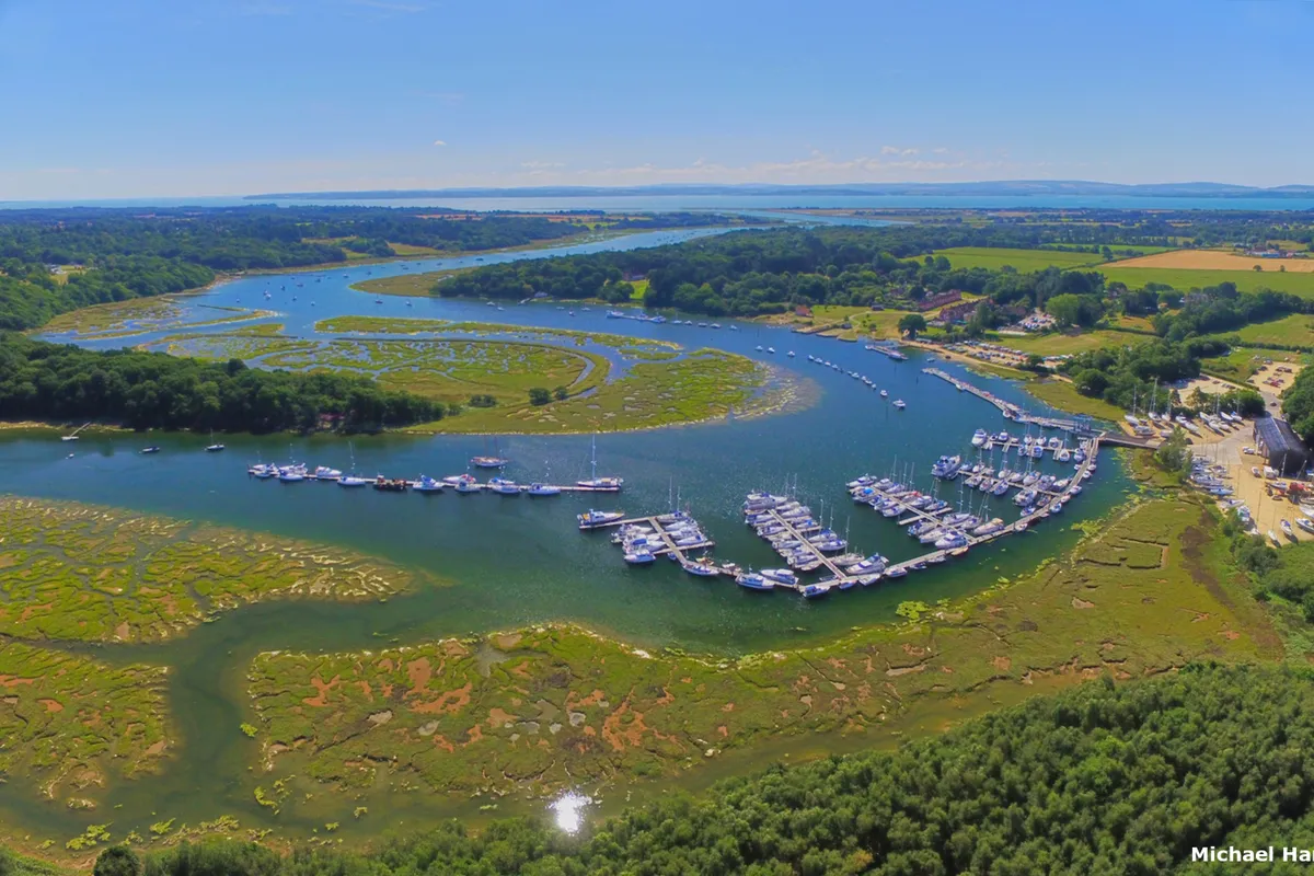 Bucklers Hard Marina in New Forest, United Kingdom