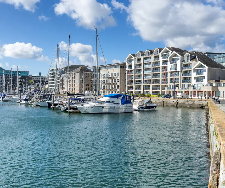 Sutton Harbour Marina in Plymouth, United Kingdom