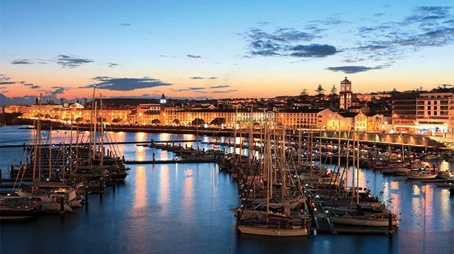 Marina de Ponta Delgada in Ponta Delgada, Portugal