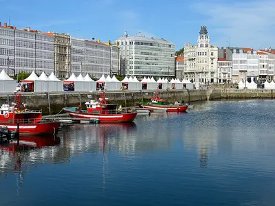 Dársena da Mariña, marina in A Coruña, Spain — photo 3