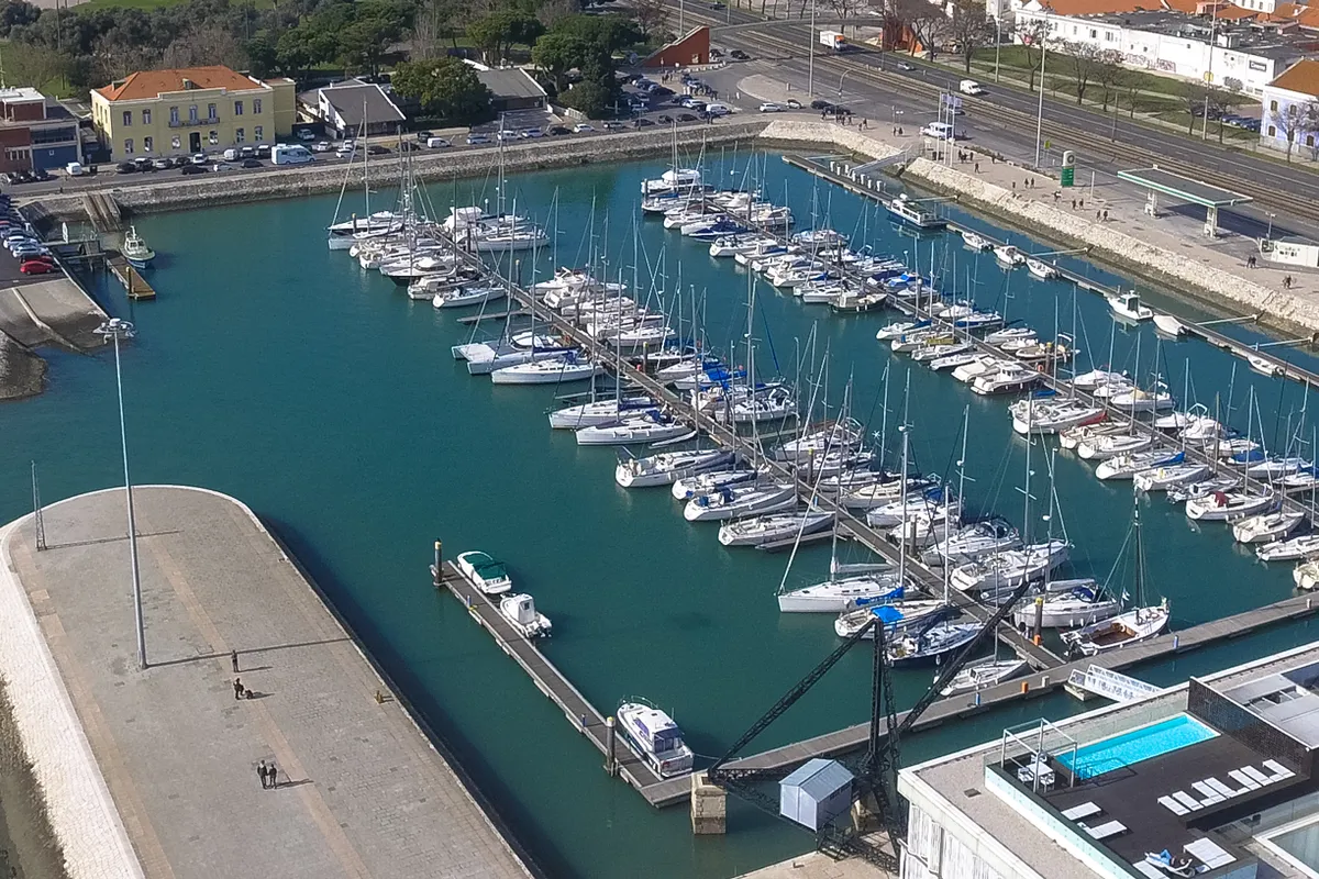 Doca do Bom Sucesso Marina in Lisbon, Portugal