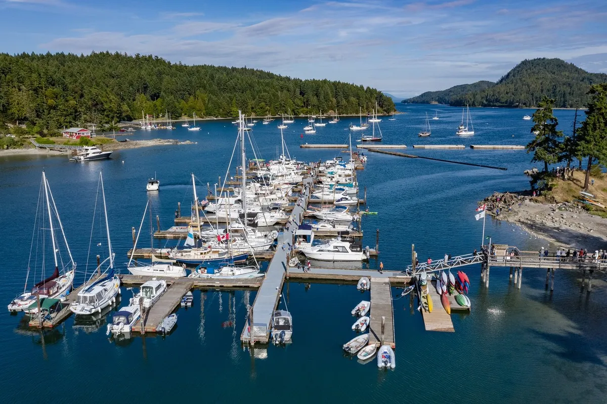 Browning Harbour, marina in Southern Gulf Islands Electoral Area, Canada