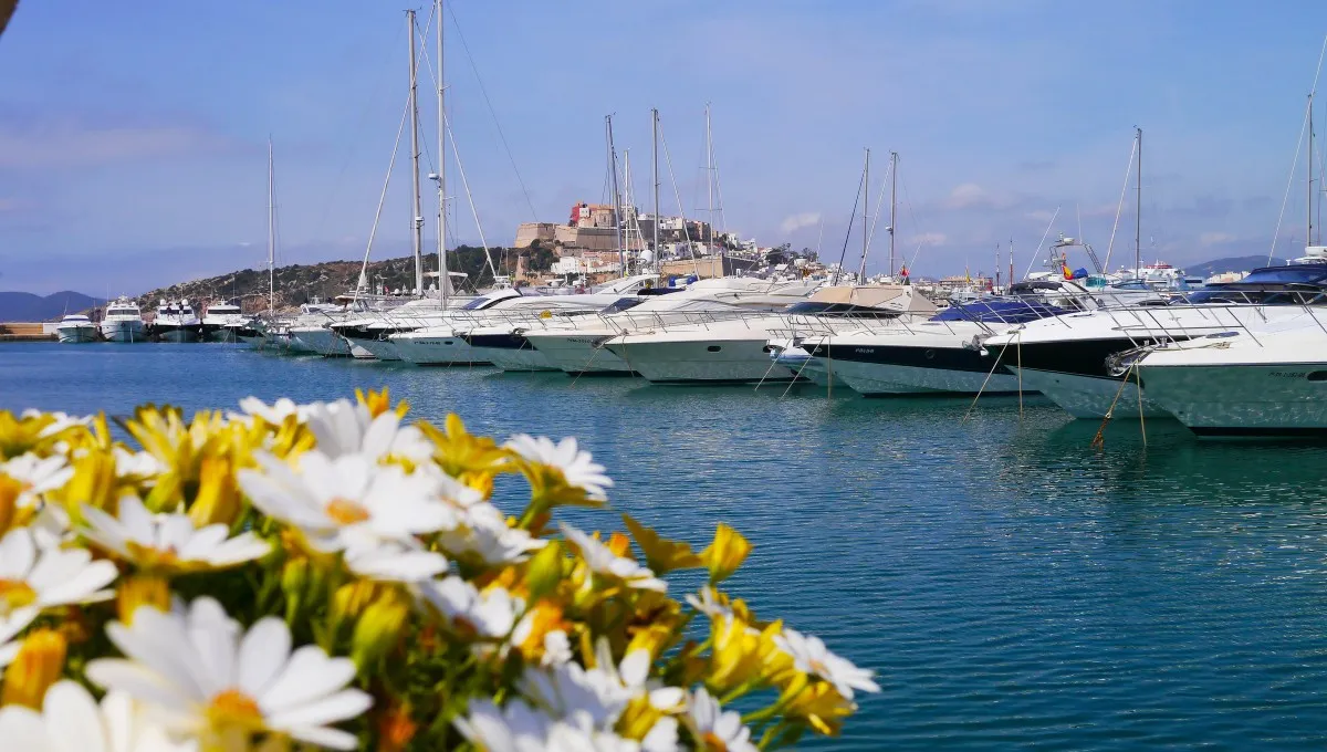 PortIbizaTown Marina in Ibiza, Spain
