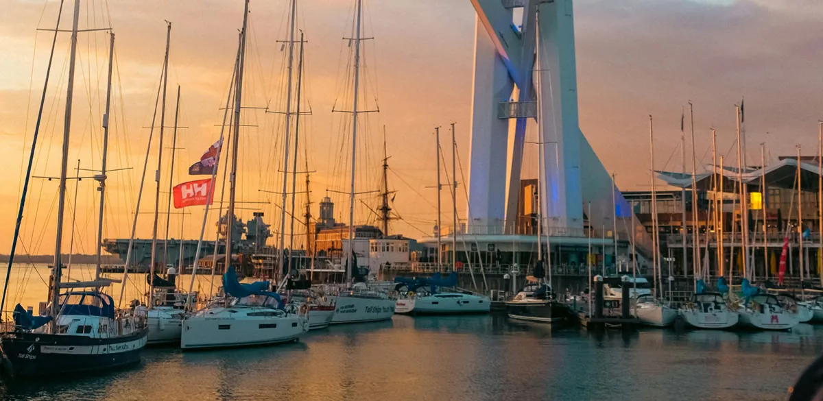Gunwharf Quays Marina in Portsmouth, United Kingdom