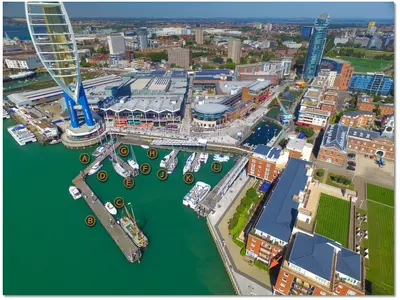 Gunwharf Quays Marina in Portsmouth, United Kingdom — photo 2