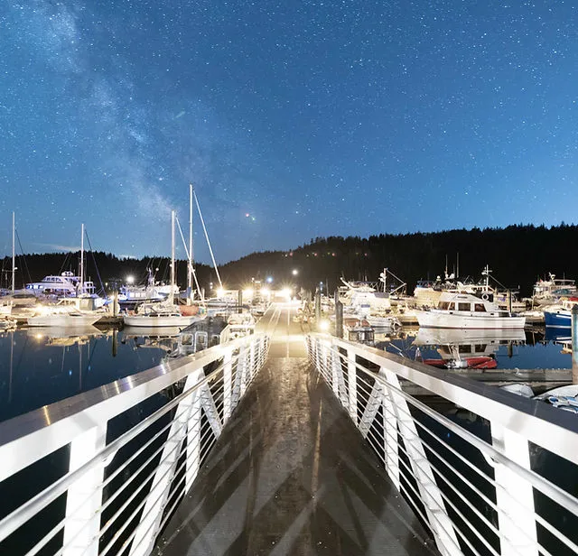 Gorge Harbour Government Wharf, marina in Area B (Cortes Island), Canada