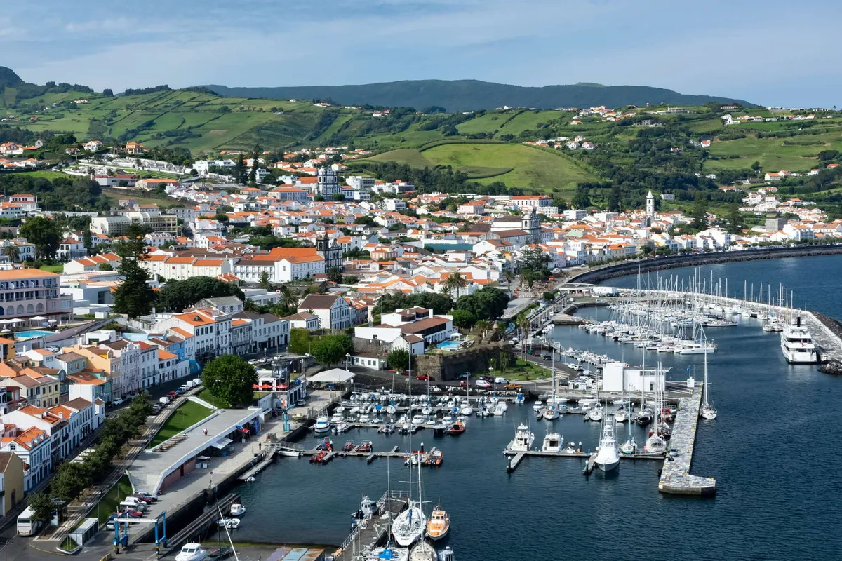 Cais de Santa Cruz, marina in Horta, Portugal