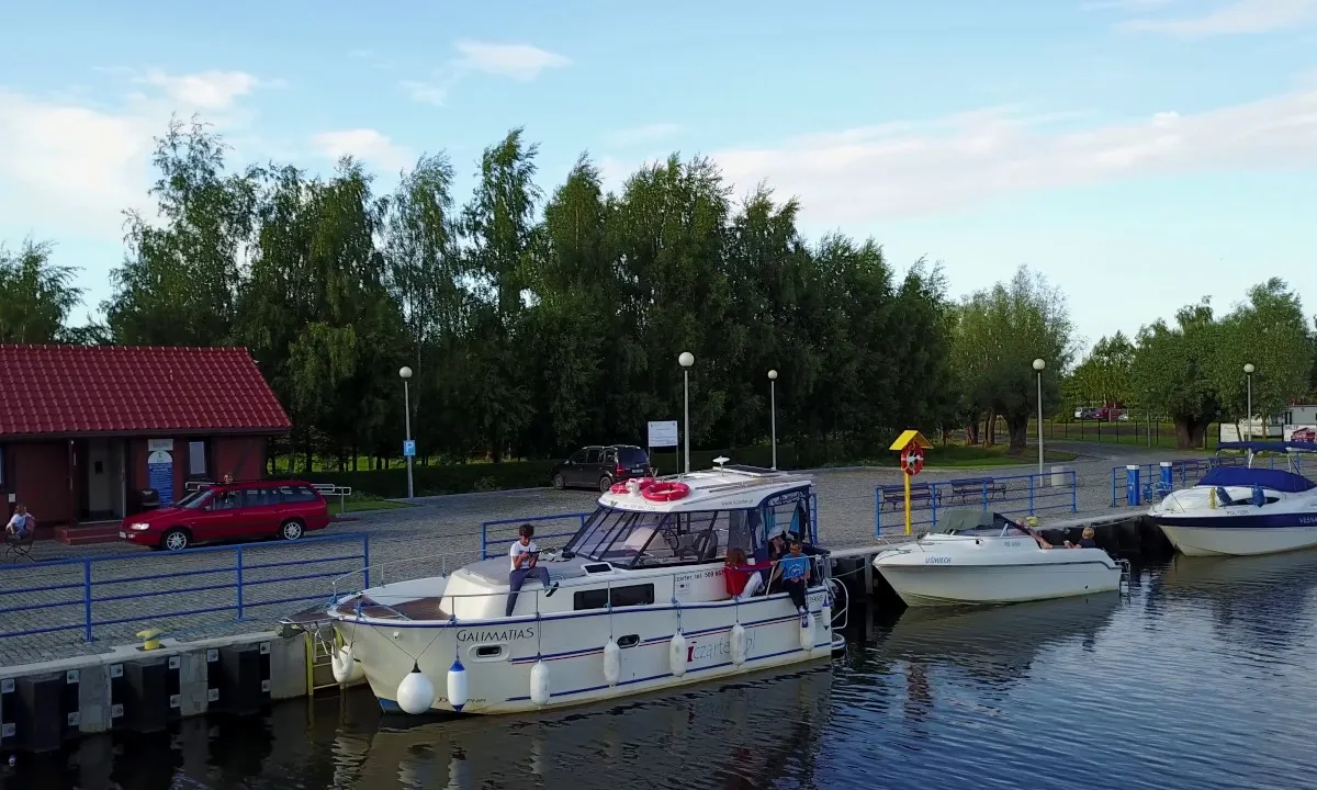 Przystań żeglarska w Rybinie Marina in Rybina, Poland