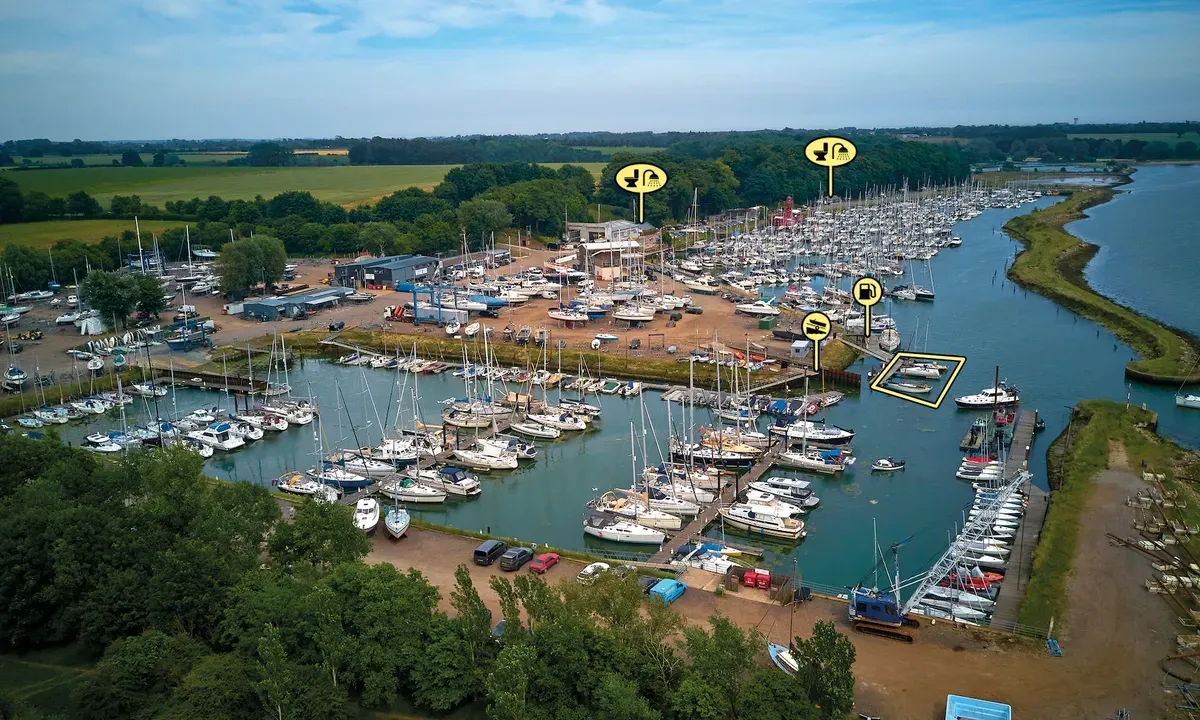 Levington Marina in East Suffolk, United Kingdom