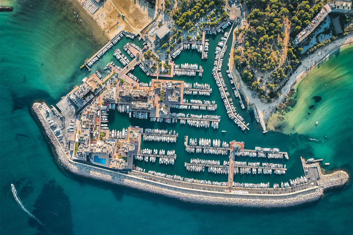 Port de Bormes, marina in La Favière, France