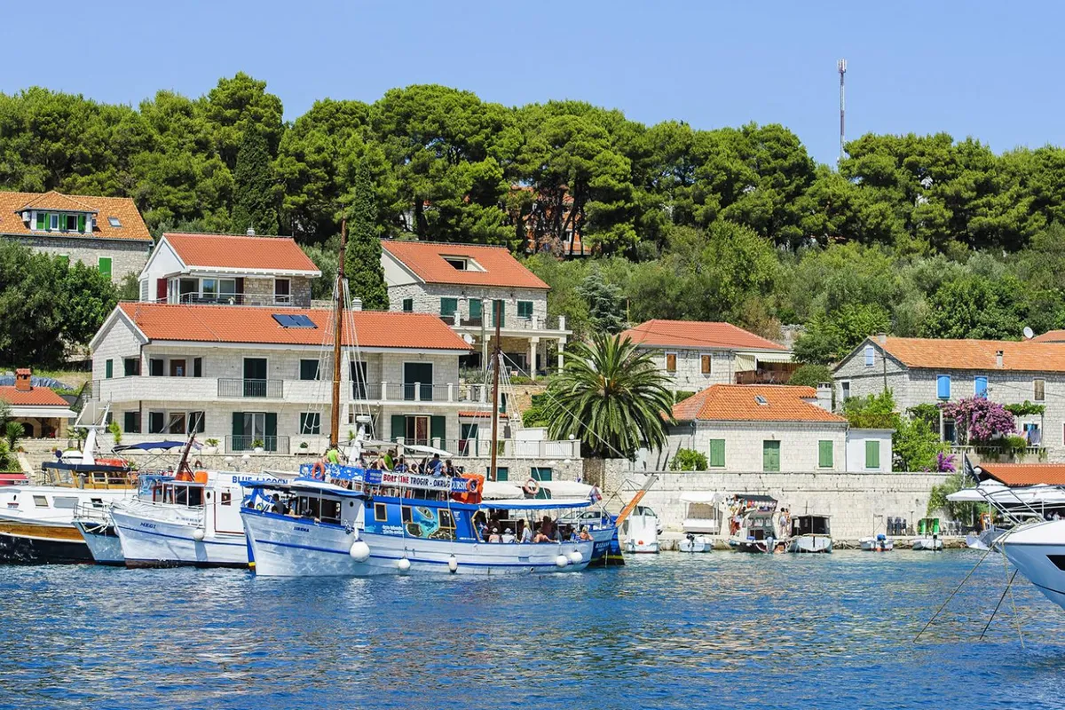 Maslinica Harbour, marina in Maslinica, Croatia
