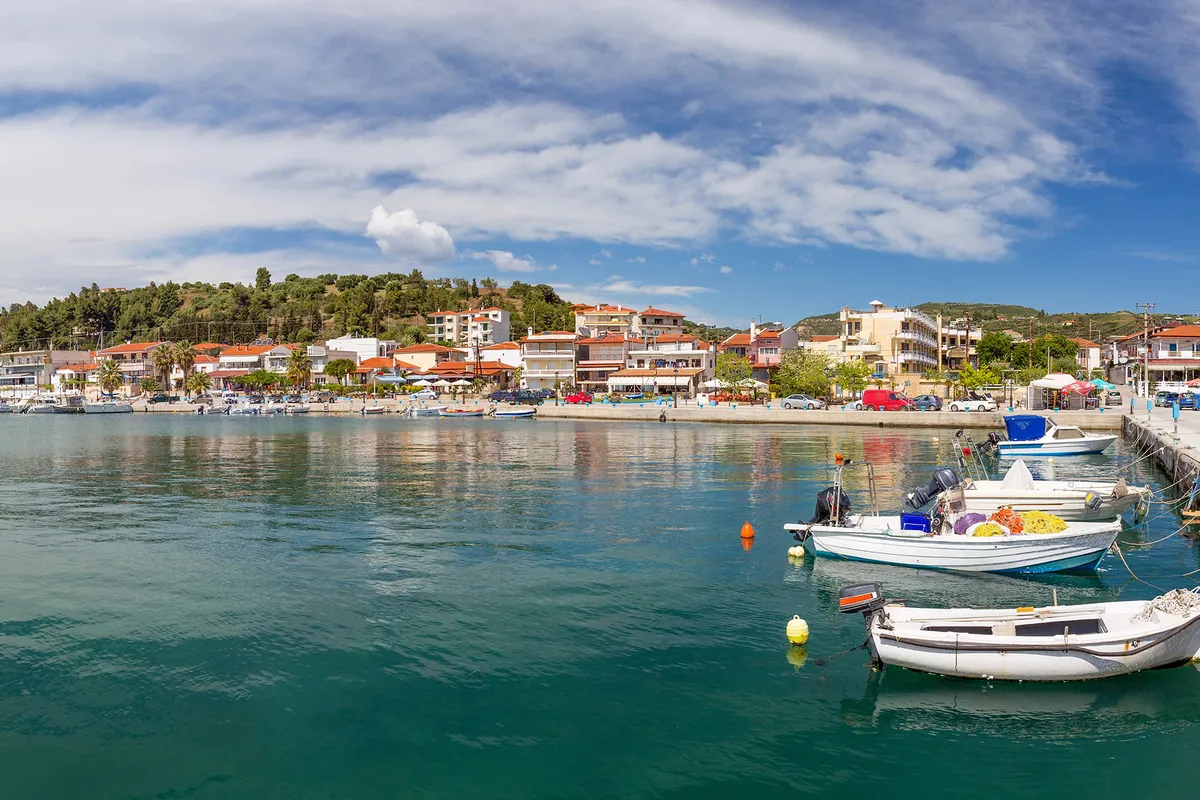 Nea Skioni Harbour in Pallini Municipal Unit, Greece