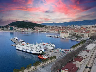 Trajektna luka Split, marina in Split, Croatia