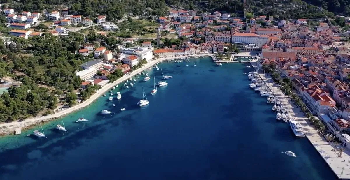 Port of Hvar, marina in Hvar town, Croatia
