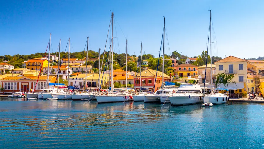 Gaios port (Paxos island), marina in Gaios, Greece