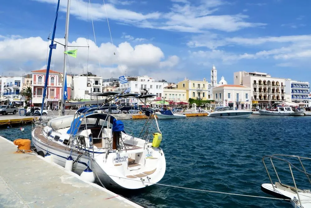 Tinos Marina in Tinos, Greece