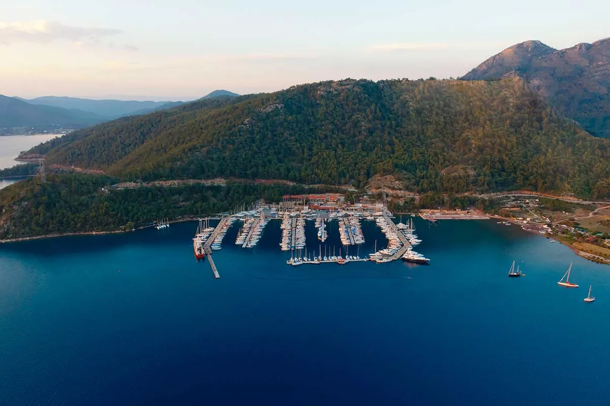 Orhaniye Marina in Marmaris, Turkey