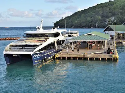 Seychelles, Praslin Marina in Baie Sainte Anne Praslin, Seychelles