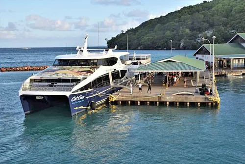 Seychelles, Praslin Marina in Baie Sainte Anne Praslin, Seychelles