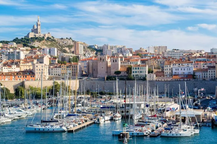 Cote D'Azur, Marseille Marina Vieux Port in Marseille, France
