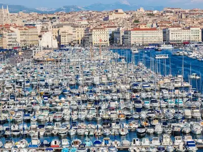 Cote D'Azur, Marseille Marina Vieux Port in Marseille, France — photo 4