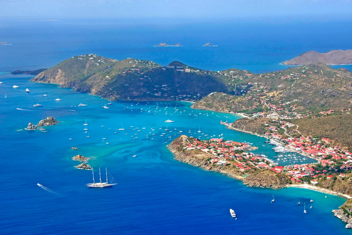 Saint Barthelemy, St. Barths Marina in Gustavia, France