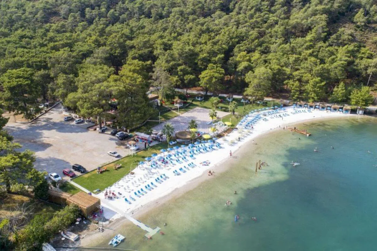 Fethiye, Mugla, Leb-i Derya Beach, marina in Fethiye, Turkey