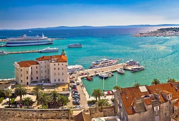 Split, West Coast (Zapadna obala) Marina in Split, Croatia