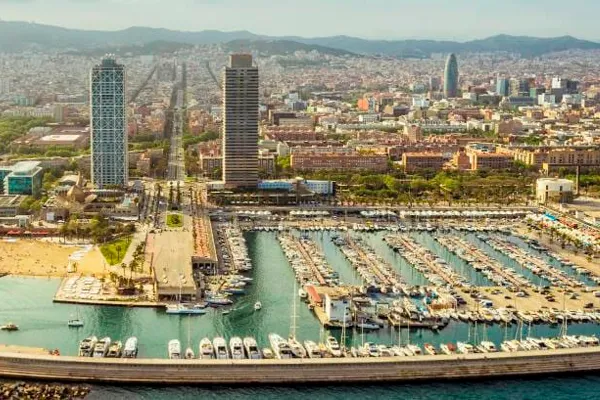 Port Olímpic de Barcelona, marina in Barcelona, Spain