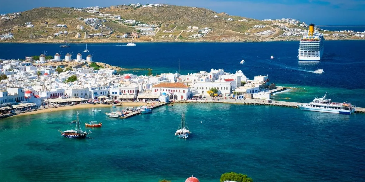 Port of Mykonos, marina in Mykonos, Greece