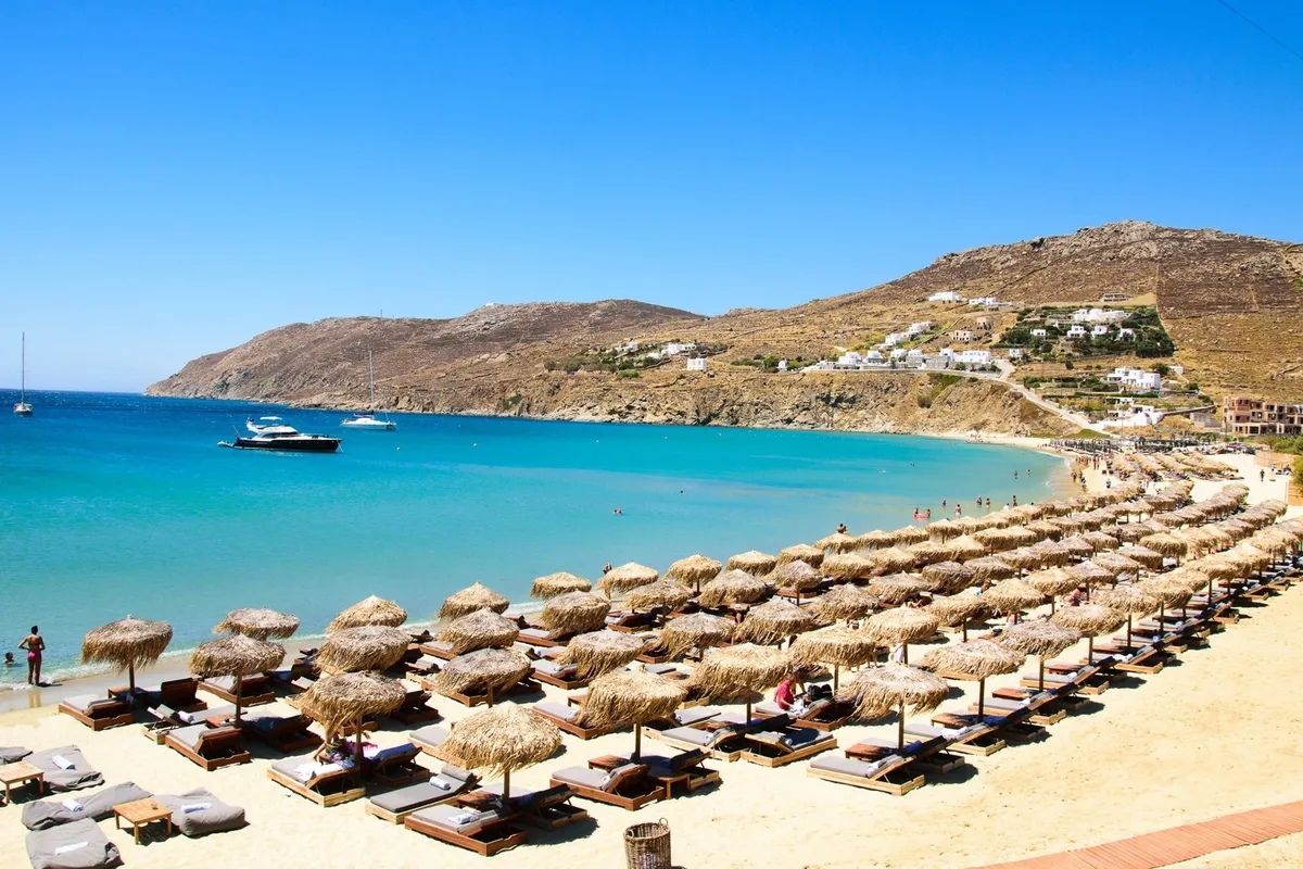 Kalo Livadi Marina in Ano Mera, Greece