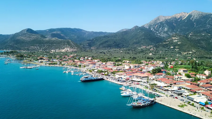 Nydri Port, marina in Municipal Unit of Ellomenos, Greece