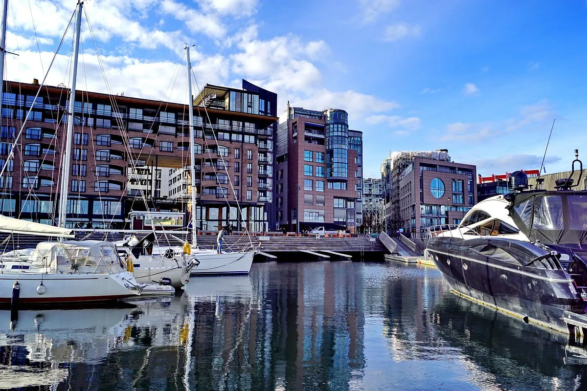 Aker Brygge Marina in Oslo, Norway