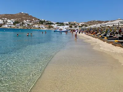Ornos bay, marina in Ornos, Greece — photo 4