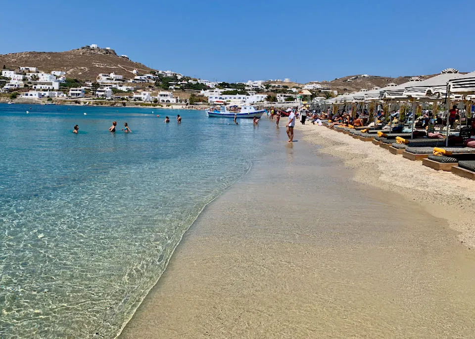 Ornos bay, marina in Ornos, Greece — photo 4