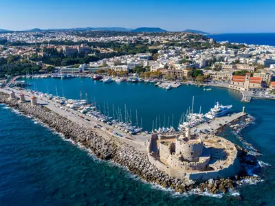 Rhodes, Mandraki Port, marina in Municipal Unit of Rhodes, Greece — photo 3